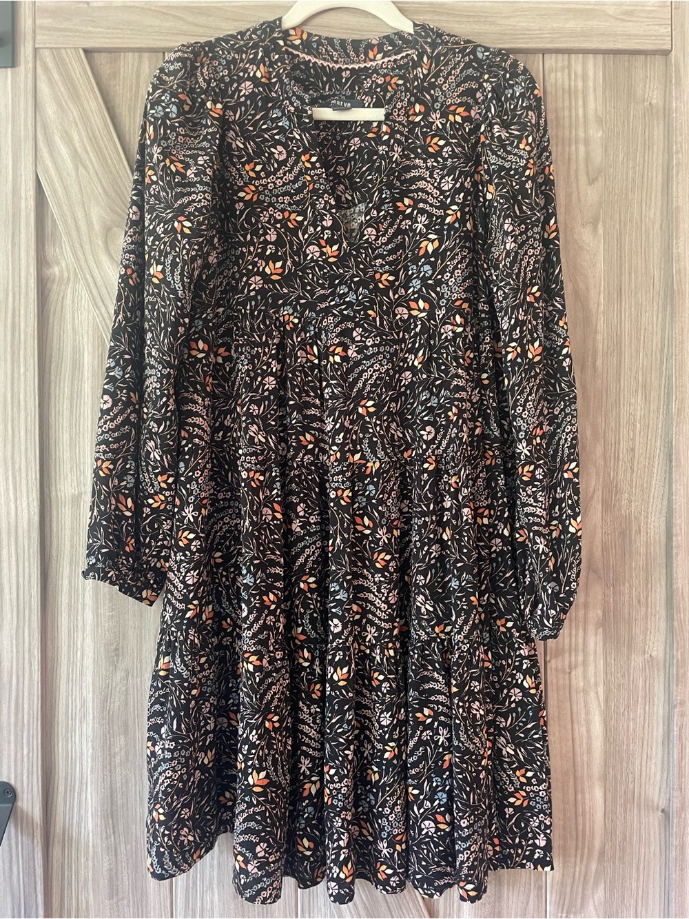 Black Floral Long-Sleeve Maeve Dress